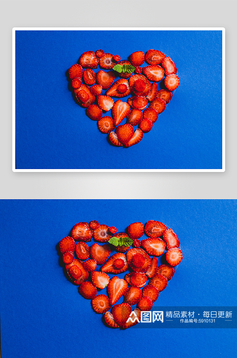 新鲜草莓静物摄影素材