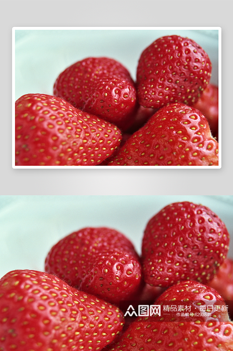 新鲜草莓唯美图片素材