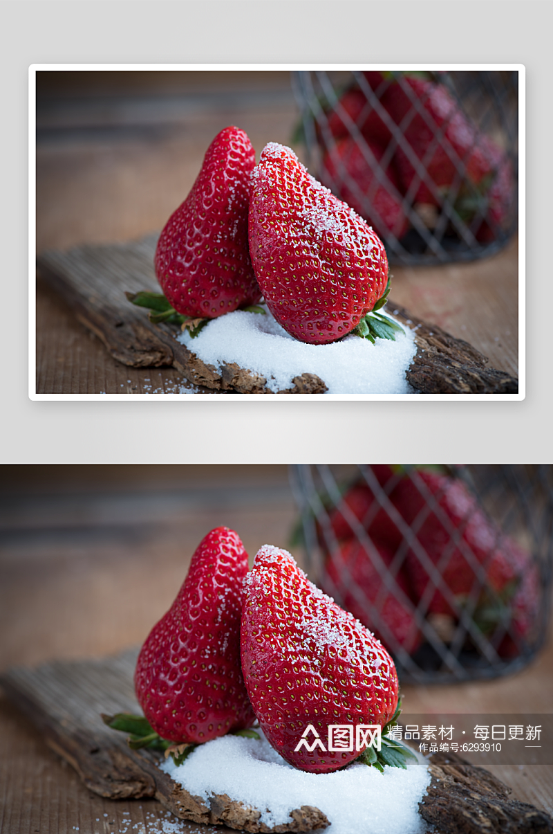 新鲜草莓唯美图片素材