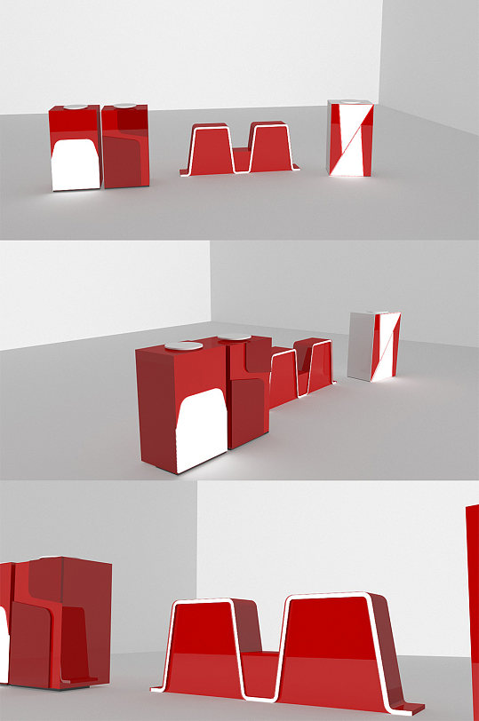 红色大气产品展台-众图网