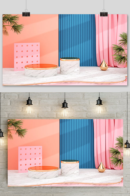 c4d电商场景元素设计-众图网