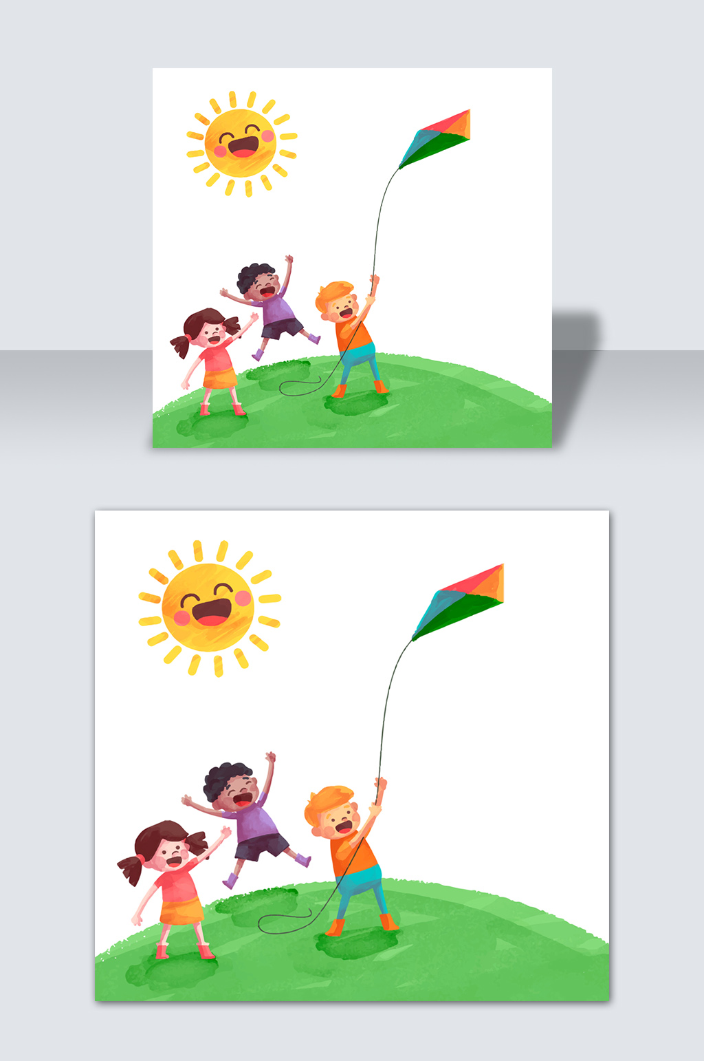 手绘卡通动漫太阳元素素材素材