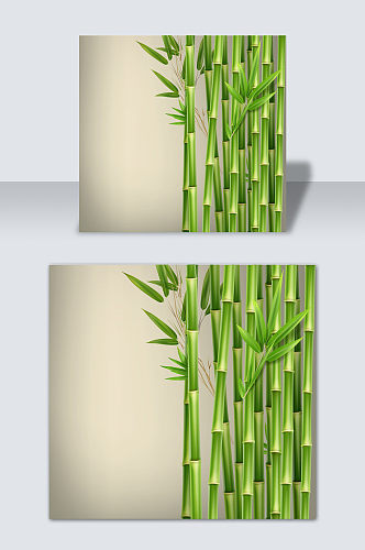 手绘卡通植物竹子元素素材