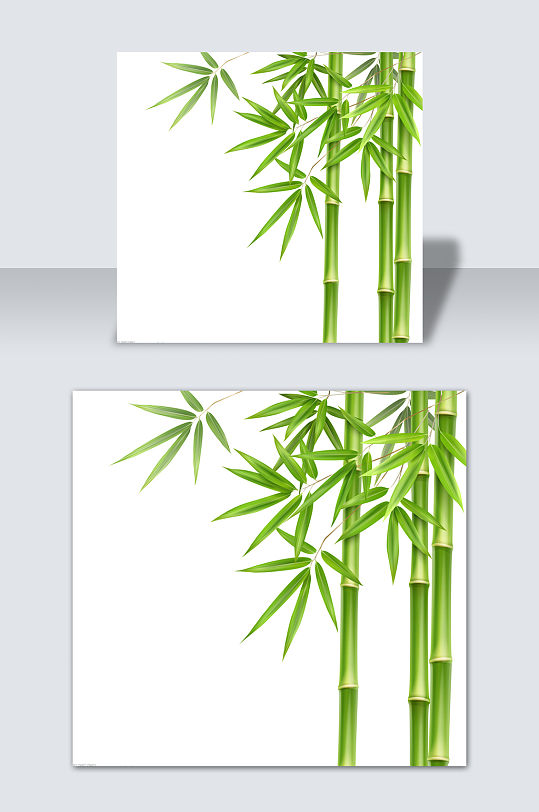 手绘卡通植物竹子元素素材