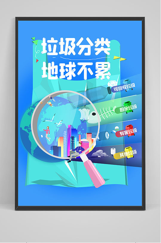 保护环境题材海报环保热爱地球立即下载