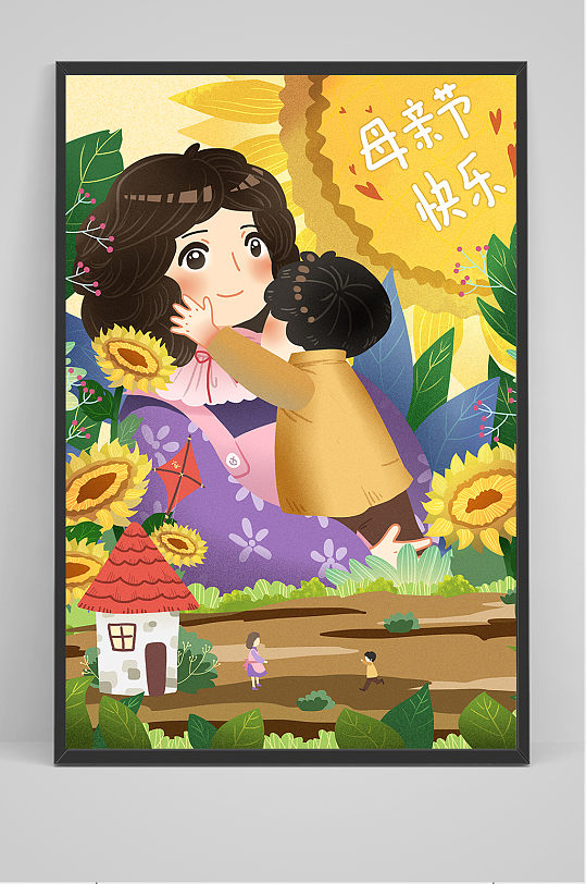 母亲节海报人物图片-母亲节海报人物素材下载-众图网