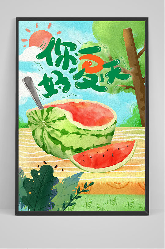 西瓜饮料海报背景图片-西瓜饮料海报背景设计素材-西瓜饮料海报背景模