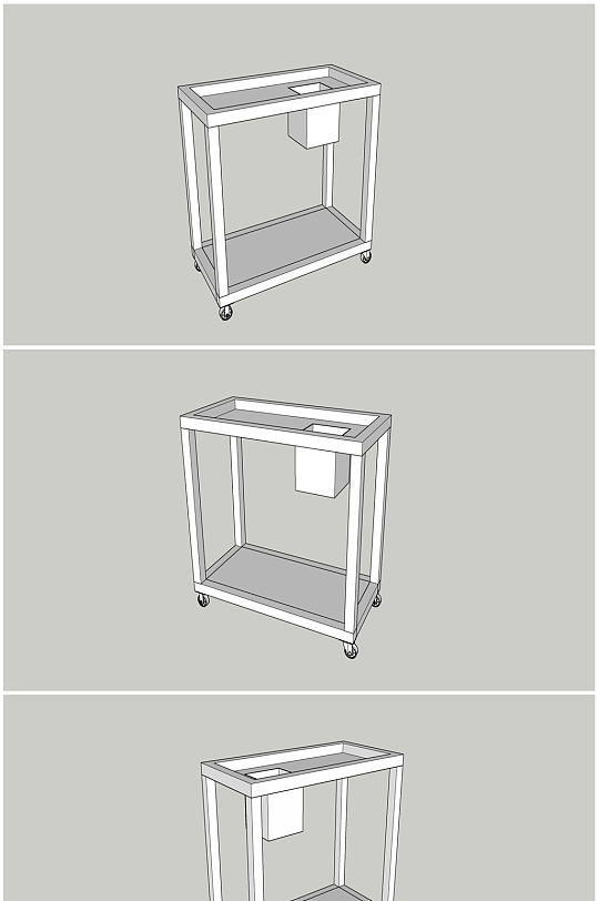 不锈钢样品小推车-众图网