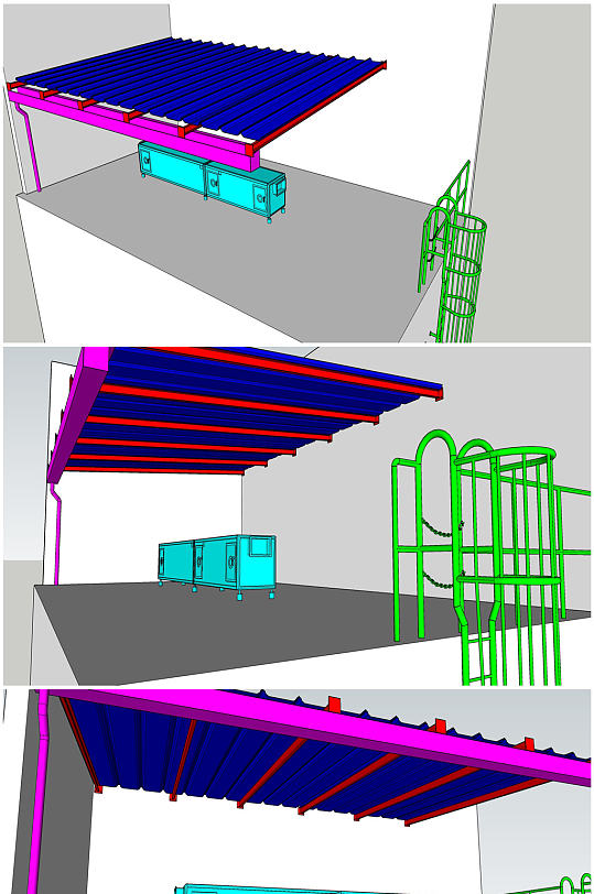 大型风柜挡雨棚安装-众图网