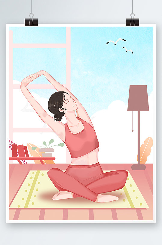 冲浪插画海边夏日卡通插画立即下载手绘风水上运动夏日冲浪夏季海报