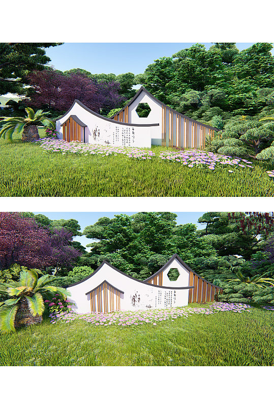 大气徽文化墙小品雕塑-众图网