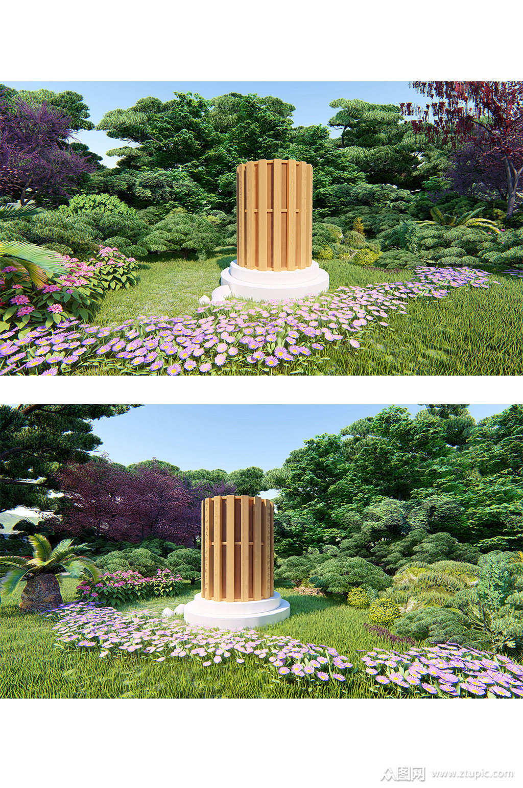 大气创意圆柱雕塑