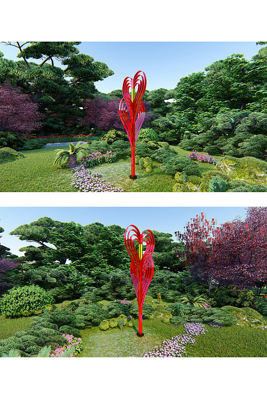 love雕塑小品灯具路灯-众图网