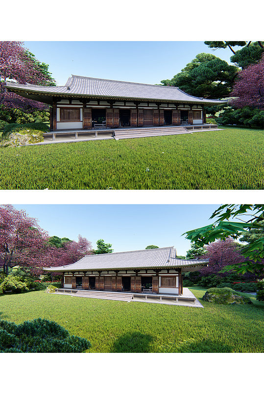 中式古建筑雕塑小品楼-众图网