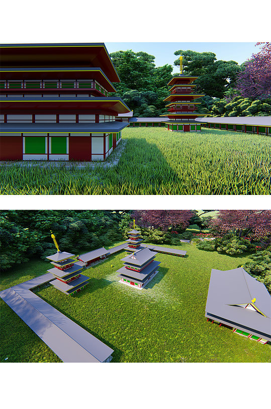 大气古建筑群落文化