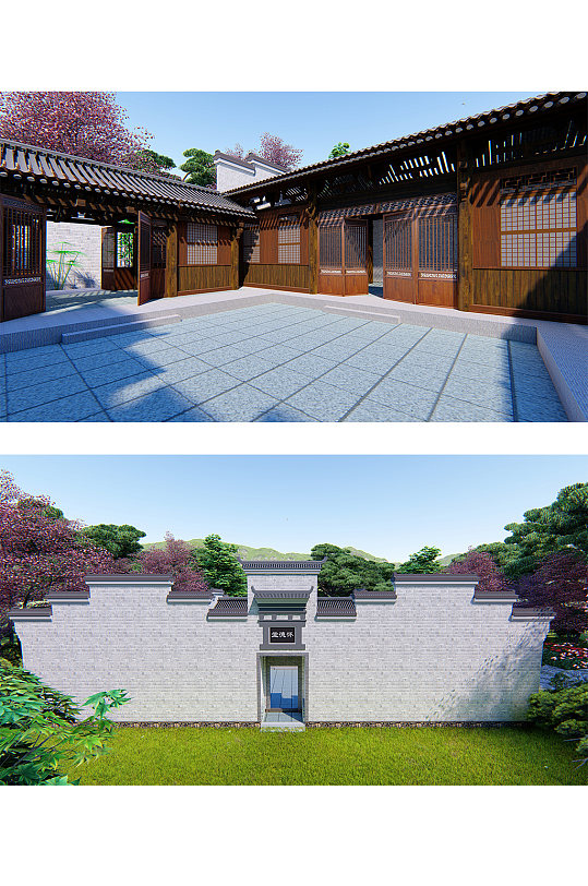 传统中式徽派建筑文化-众图网