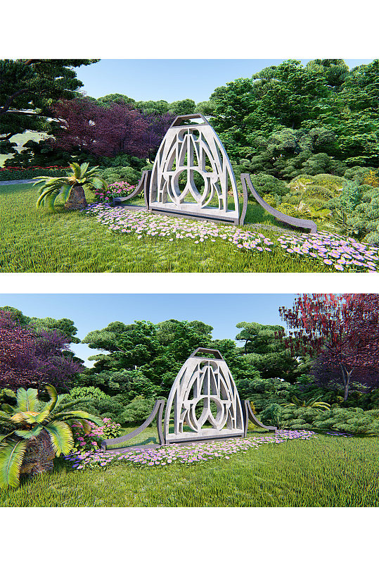 中式创意异形雕塑小品-众图网