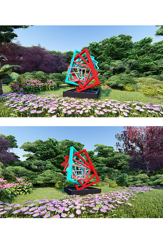 千变万化创意雕塑小品-众图网