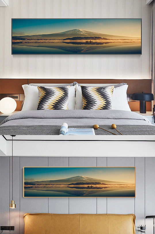 风景卧室床头装饰画