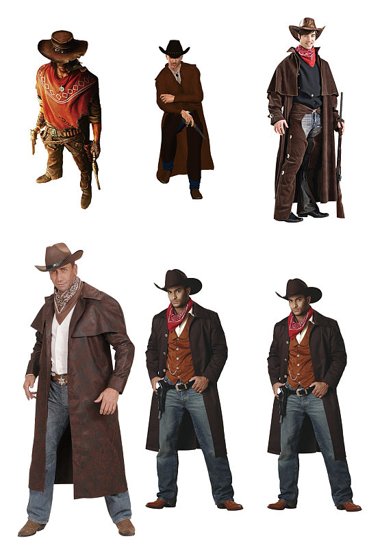 精美免扣素材西部牛仔