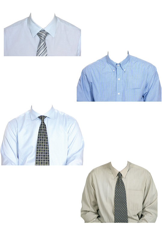 证件照换装衬衣免扣素材