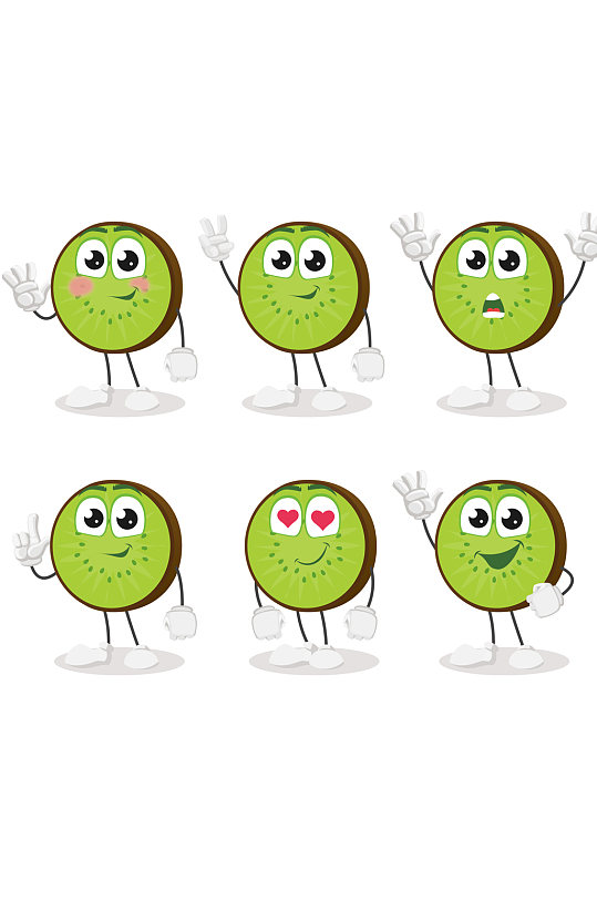 经典可爱卡通猕猴桃-众图网