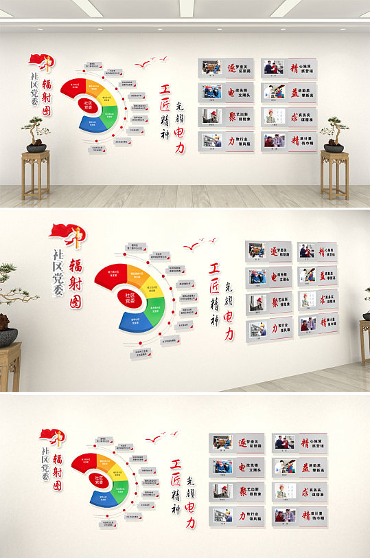 大气社区党委辐射图