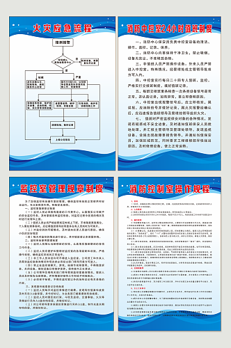 消防制度展板消防控制室