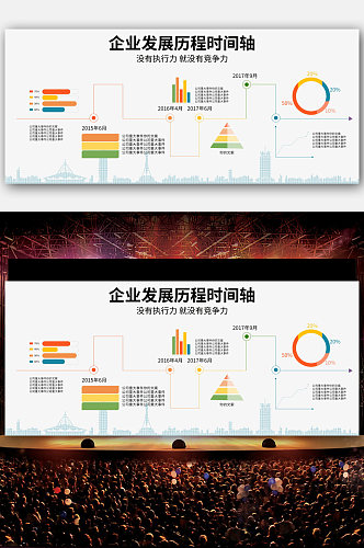 企业发展历史公司企业文化展板