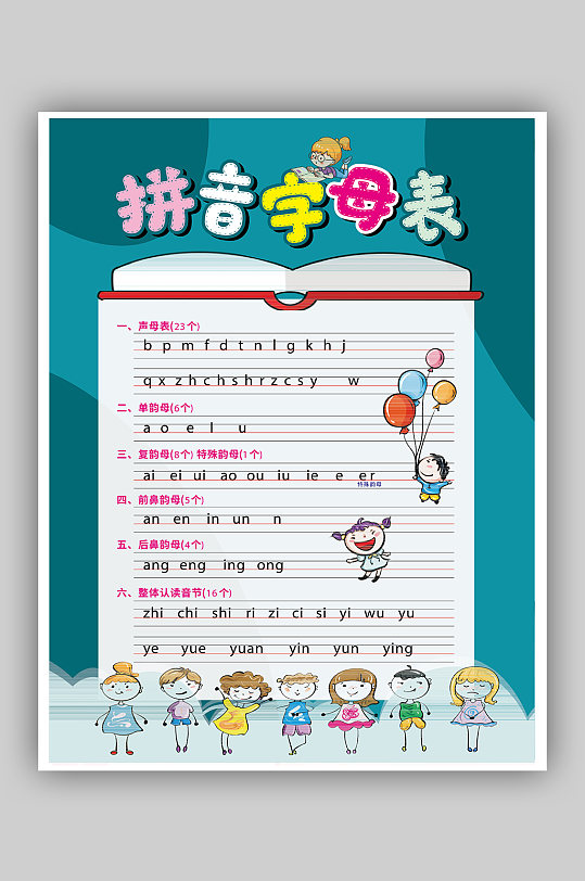 汉语拼音字母表海报