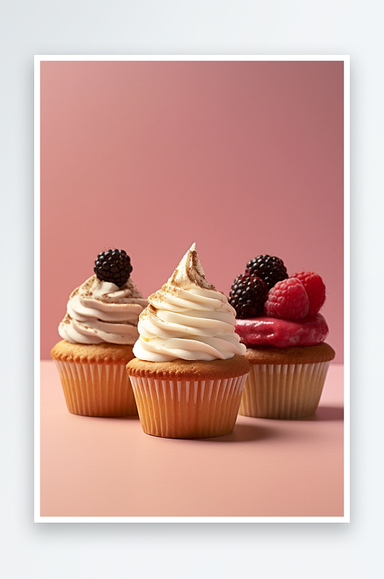 数字艺术烘焙甜品美食纸杯蛋糕图片