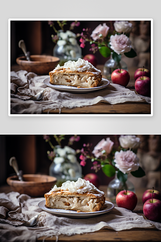 法式甜品烘焙美食苹果派