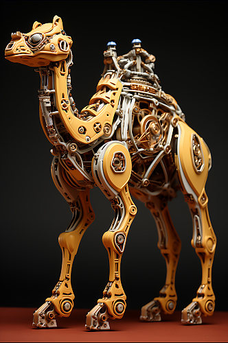 AI数字金属机械骆驼