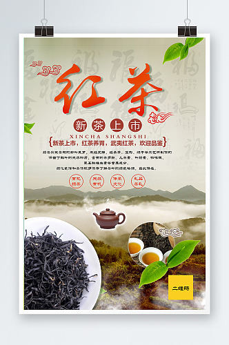 中国名茶红茶海报