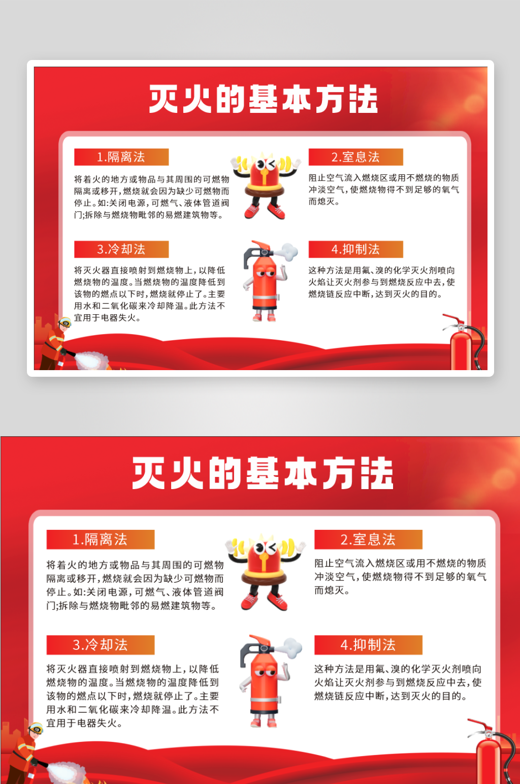 消防灭火四个基本方法素材