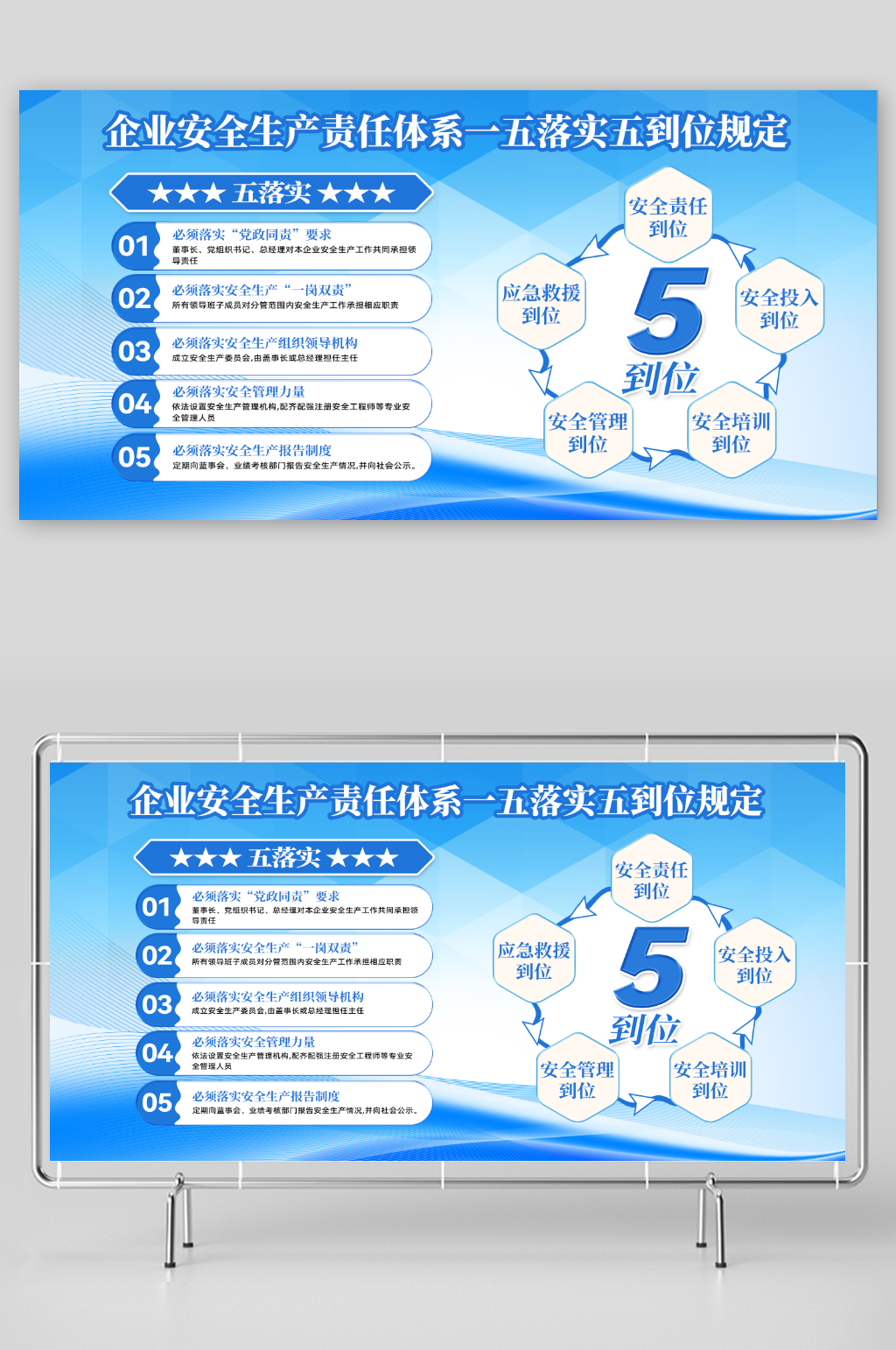 企业安全生产责任体系展板素材