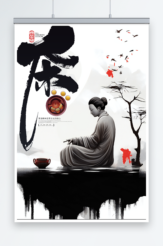 茶道茶文化展板海报