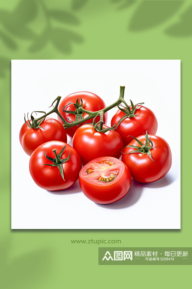 西红柿番茄特写摄影背景图片素材