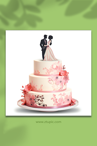 婚礼婚庆结婚手绘蛋糕插画