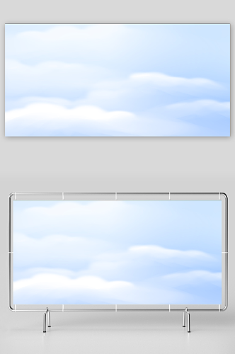 梦幻天空白云背景图