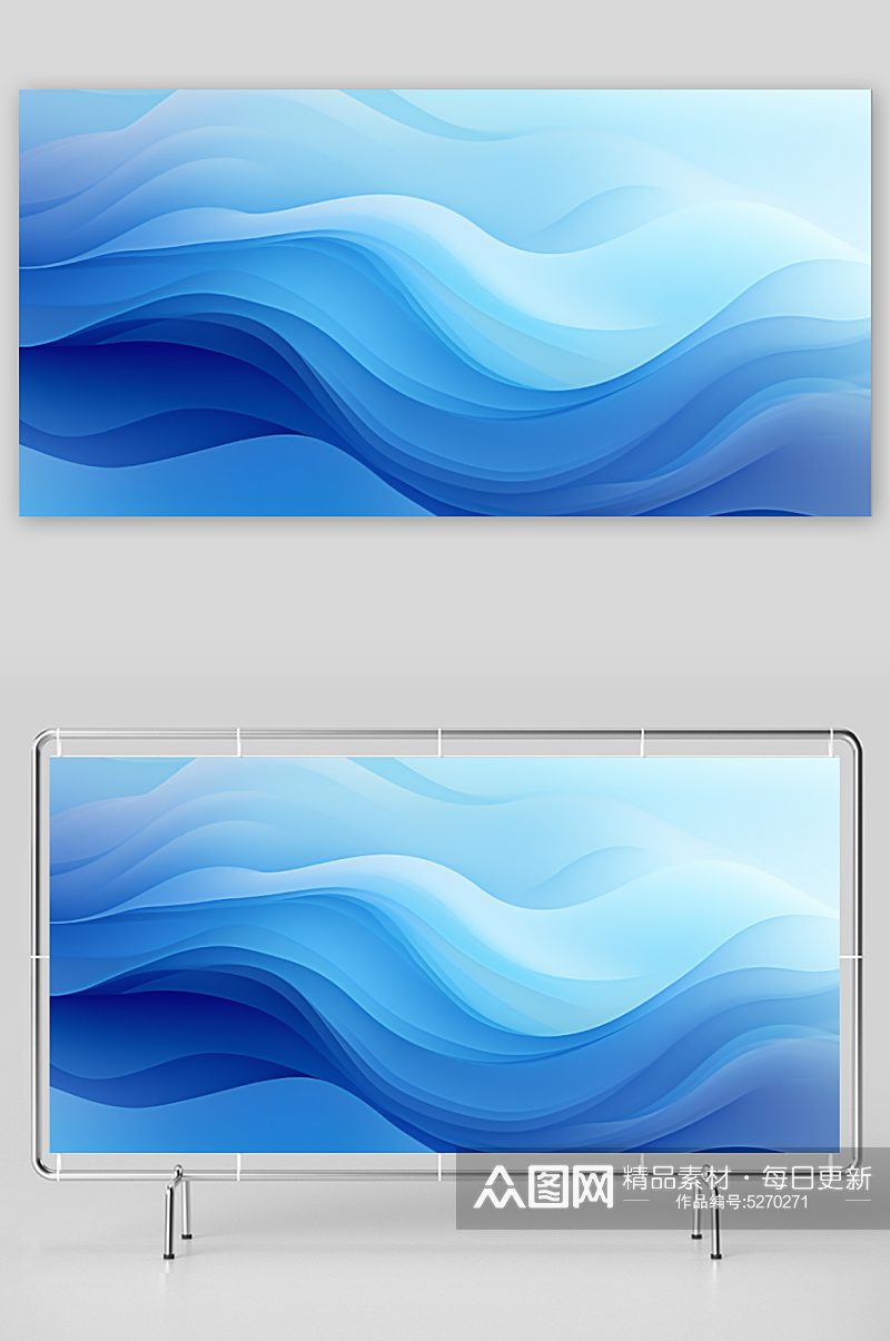 蓝色动感曲线背景图片素材