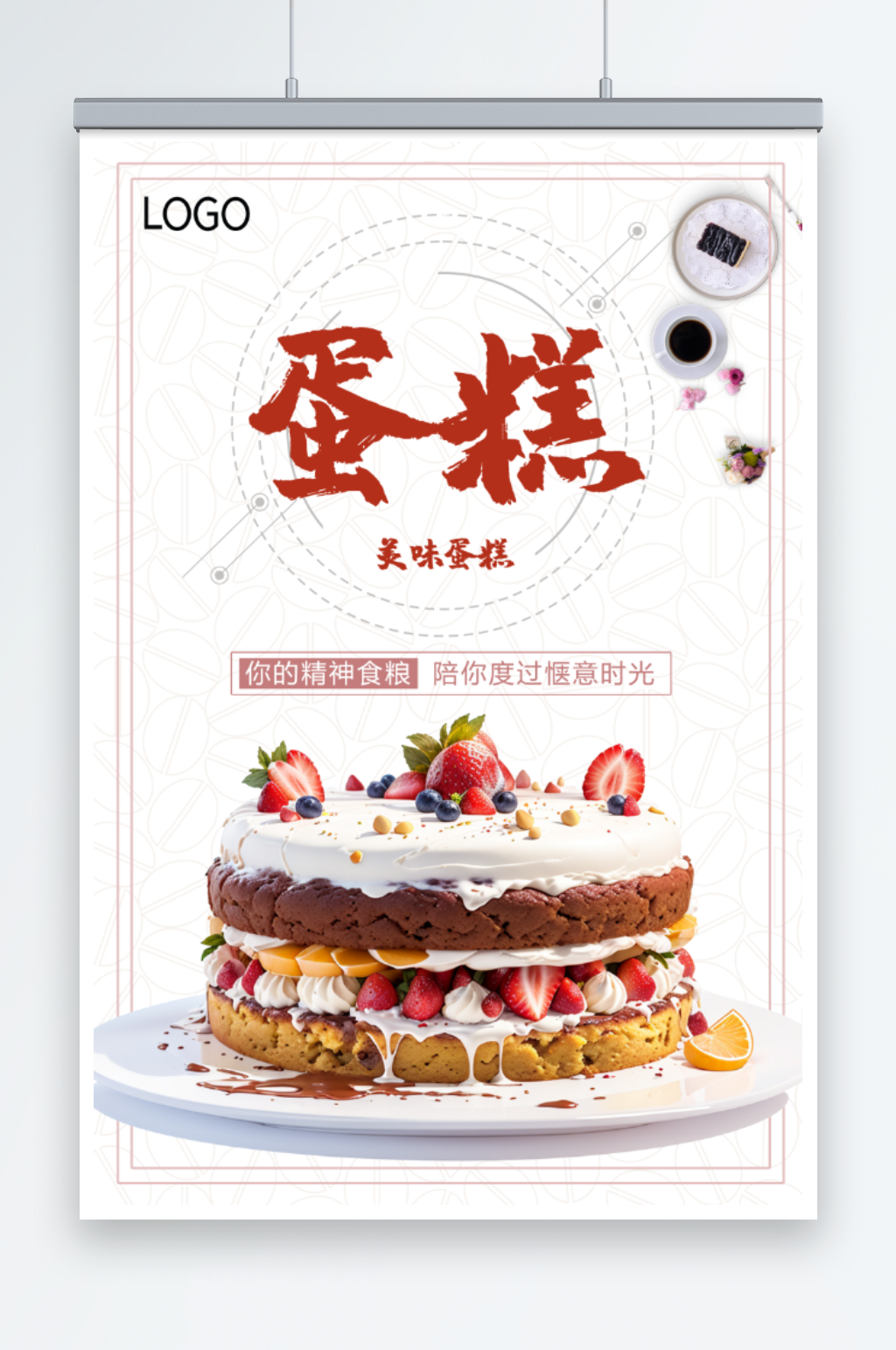 美味蛋糕宣传海报素材