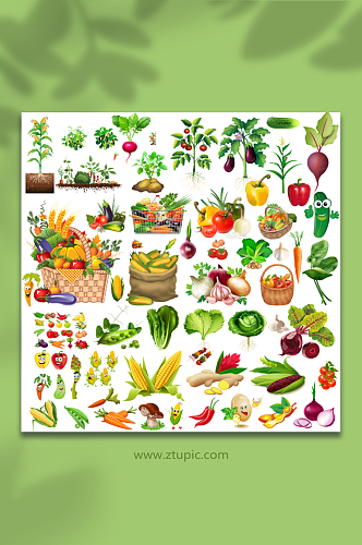 矢量图蔬菜元素素材
