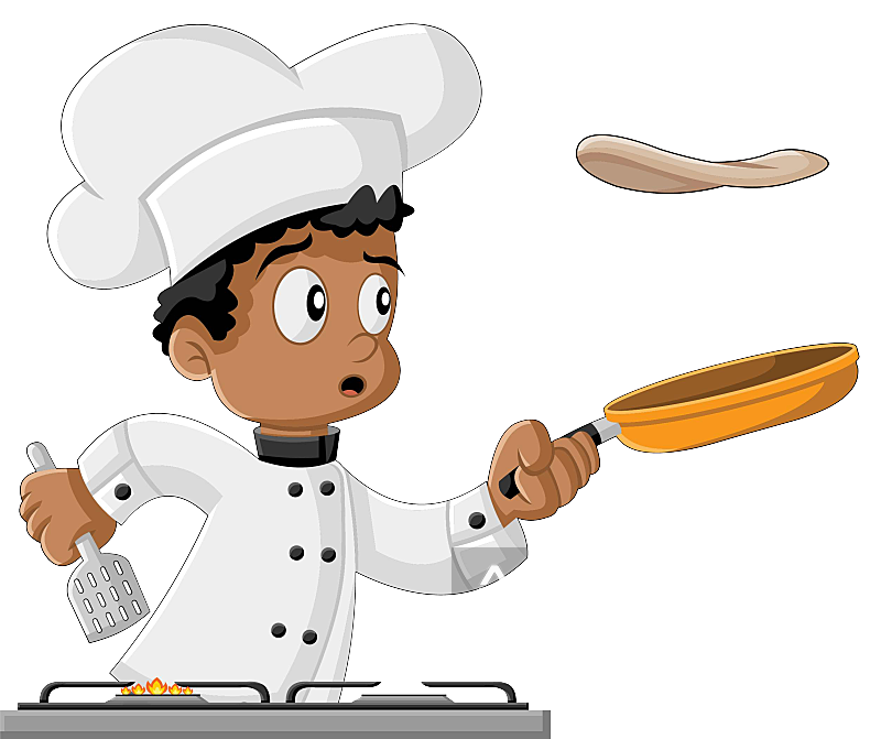 卡通厨师人物形象美食餐饮烹饪PNG元素素材