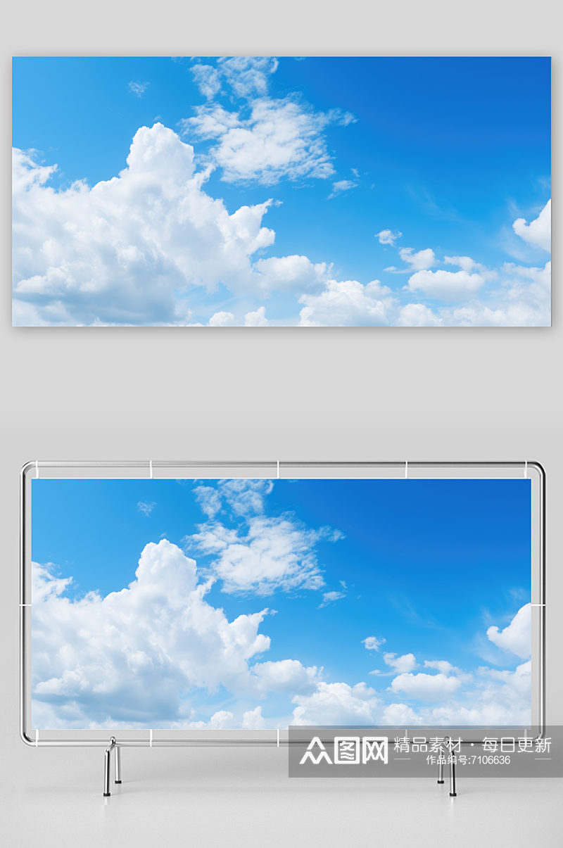 蓝天白云背景摄影设计素材素材