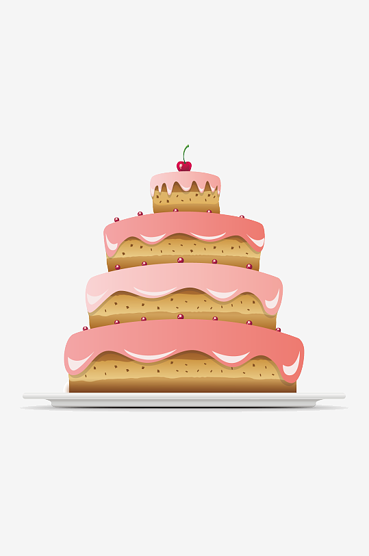 生日蛋糕甜点设计素材元素