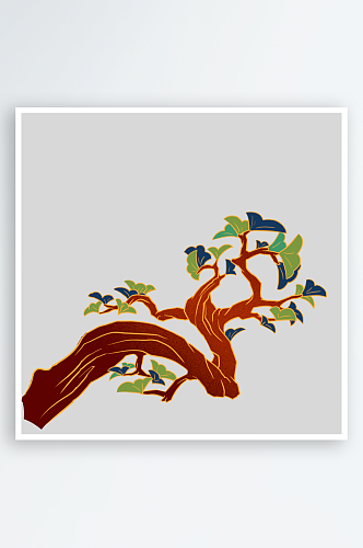 卡通松树设计素材元素