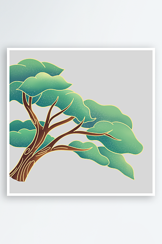 卡通松树设计素材元素