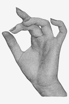 黑白手绘手势手的姿势素材