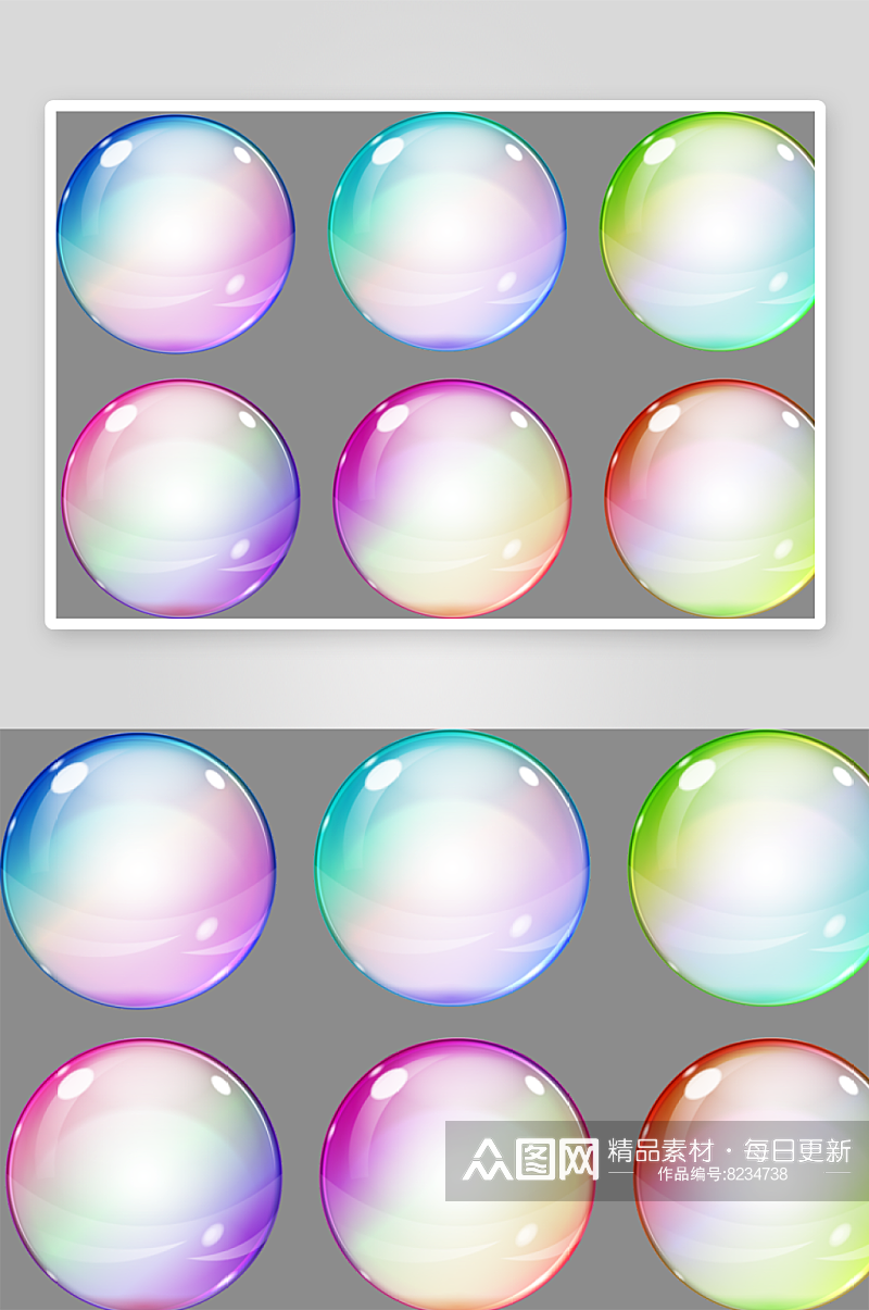 彩色气泡元素素材设计素材
